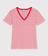 Camiseta LA ICONICA de algodón con cuello de pico para mujer