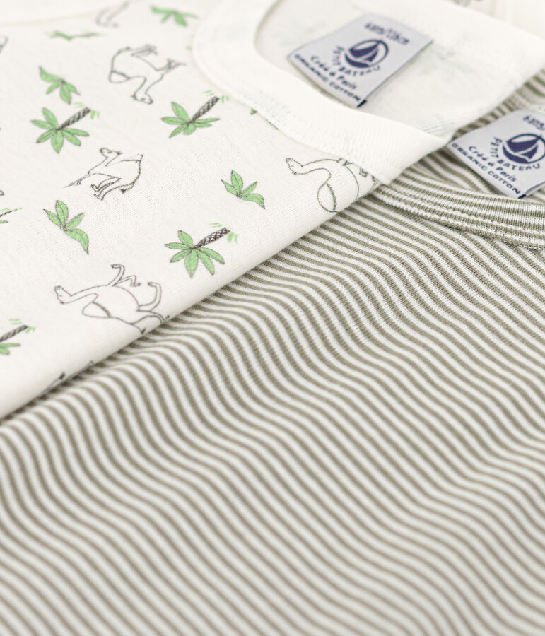 Juego de 2 camisetas de tirantes de algod&oacute;n con dromedarios para ni&ntilde;o multicolor