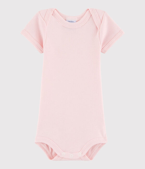 Bodi de manga corta de bebé niña rosa MINOIS
