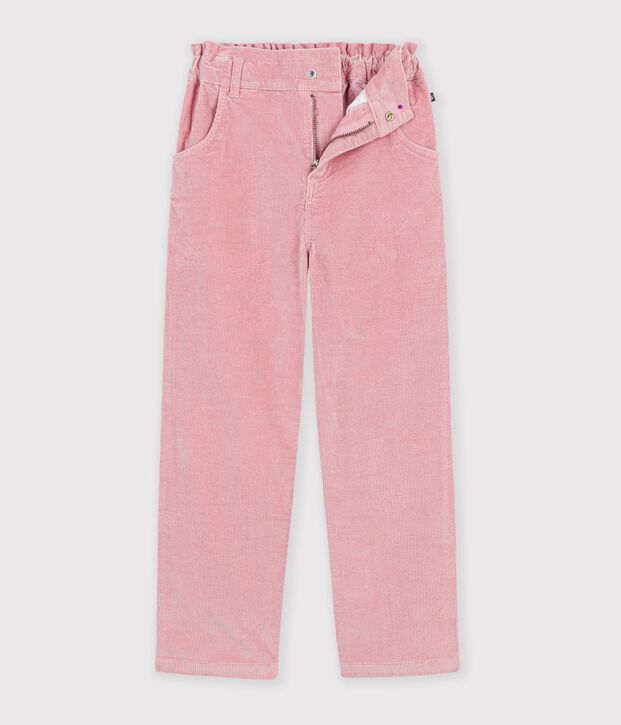 Pantal&oacute;n infantil de terciopelo rosa