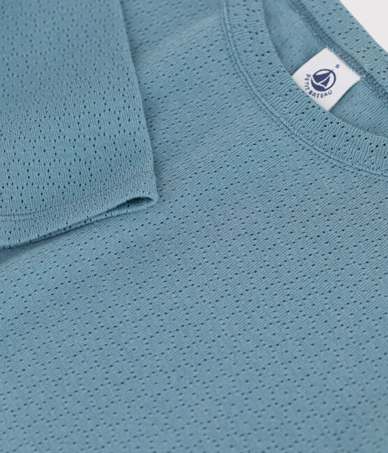 Camiseta de algodón L'ICONIQUE con cuello redondo para mujer azul ROVER