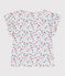 Camiseta infantil de manga corta de algodón con flores blanco MARSHMALLOW/blanco MULTICO