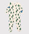 Pijama de felpa con abetos para bebé blanco AVALANCHE/ MULTICO
