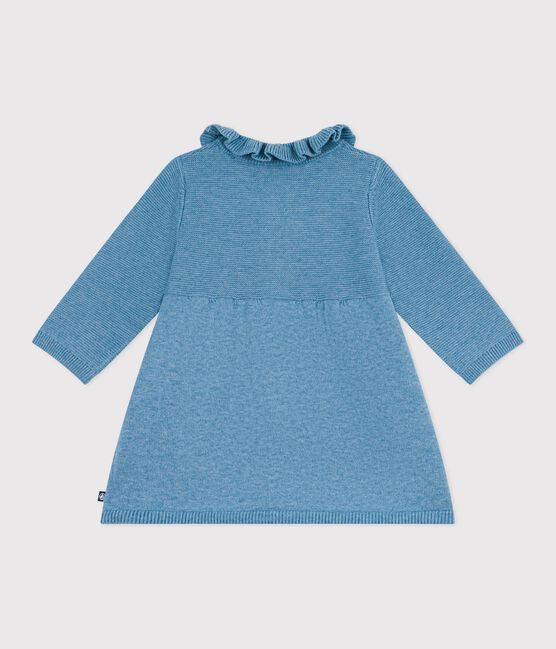 Vestido liso de lana y algodón para bebé ADRIATIC