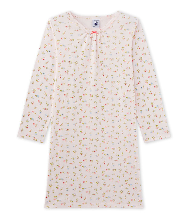 Chemise de nuit fille &agrave; imprim&eacute; petites fleurs rosa/multicolor