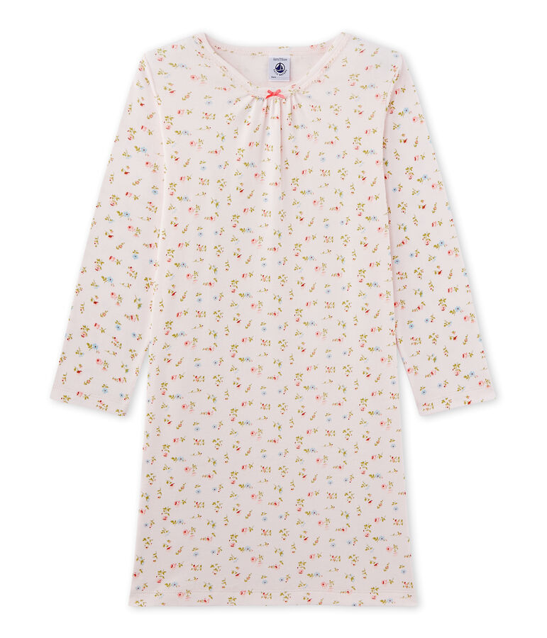 Chemise de nuit fille &agrave; imprim&eacute; petites fleurs rosa/multicolor