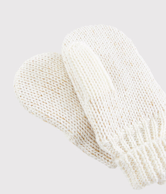Manoplas para niña blanco MARSHMALLOW/amarillo OR
