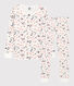 Pijama snugfit con estampado de París de niña de algodón orgánico