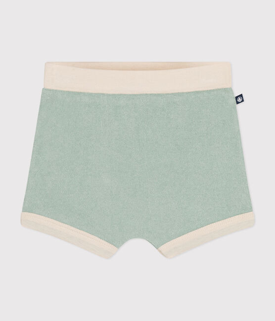 Pantalón corto de rizo de bebé verde HERBIER