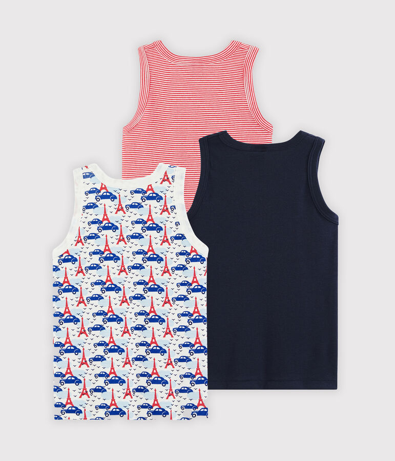 Tr&iacute;o de camisetas de tirantes para ni&ntilde;o multicolor