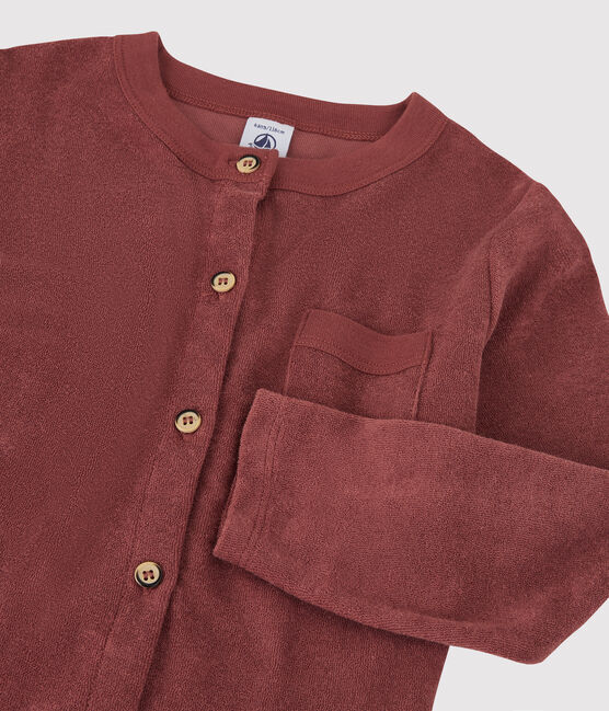Cárdigan de rizo de niña marron OMBRIE