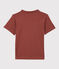 Camiseta de manga corta de algodón de niño marron OMBRIE