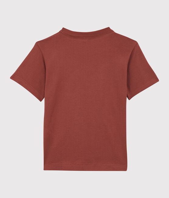 Camiseta de manga corta de algodón de niño marron OMBRIE