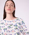Pijama de algod&oacute;n con estampado de Par&iacute;s para mujer blanco/multicolor