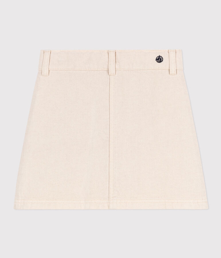 Falda vaquera para ni&ntilde;a crudo