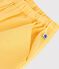 Pantal&oacute;n liso de algod&oacute;n/lino para beb&eacute; amarillo