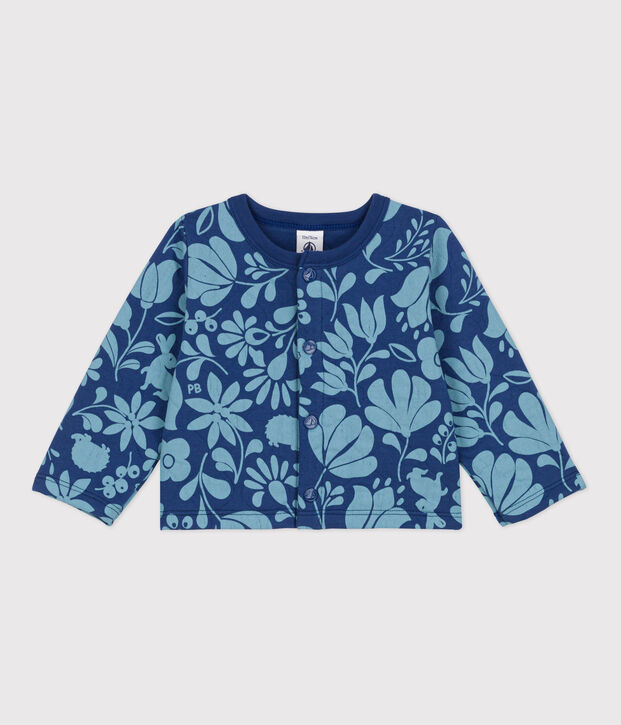 C&aacute;rdigan estampado de t&uacute;bico acolchado para beb&eacute; azul/azul