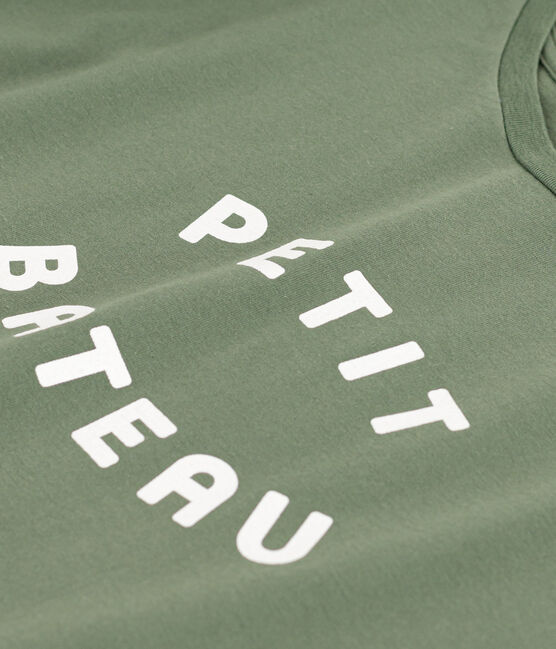 Camiseta la Boxy de algodón de mujer verde CROCO