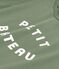 Camiseta la Boxy de algodón de mujer verde CROCO