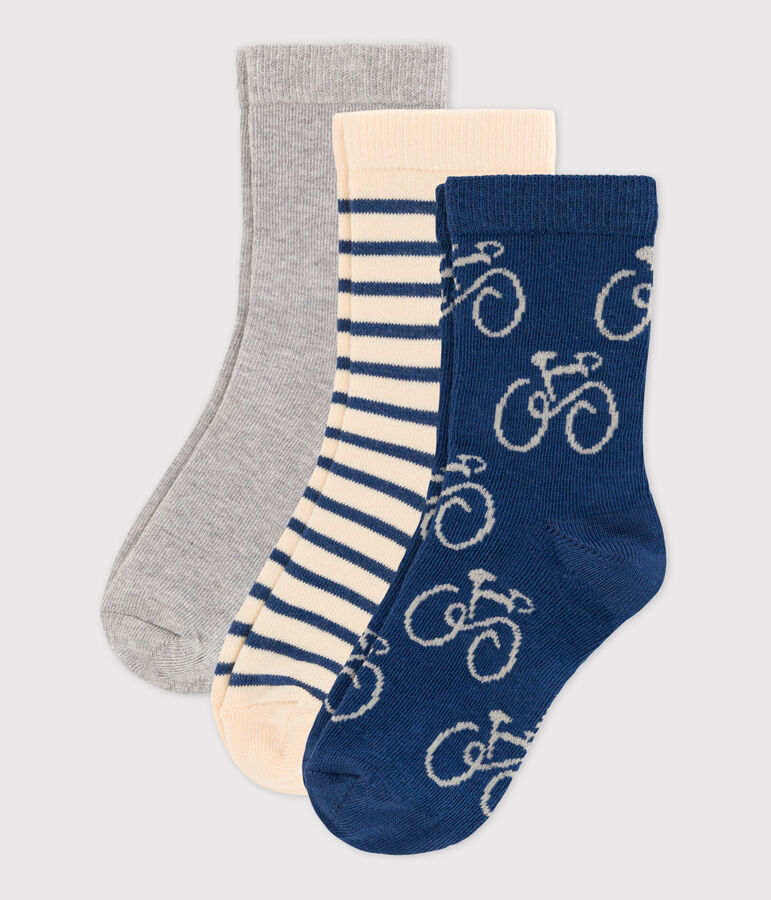 Juego de 3 pares de calcetines para ni&ntilde;a / ni&ntilde;o multicolor