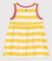 Vestido sin mangas a rayas de jersey de bebé amarillo ORGE/blanco MARSHMALLOW