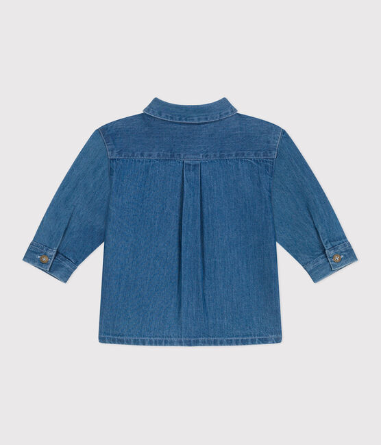 Camisa vaquera lisa para bebé azul DENIM CLAIR