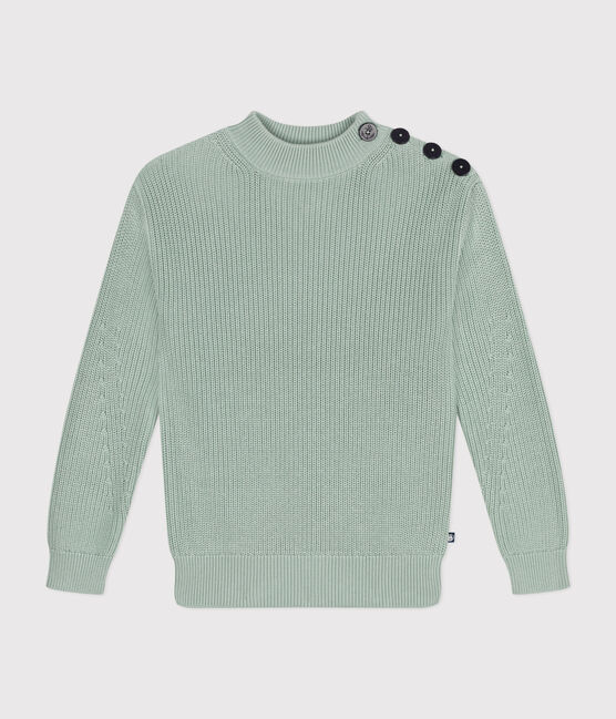 Jersey de punto inglés de algodón para mujer verde HERBIER