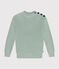 Jersey de punto inglés de algodón para mujer verde HERBIER