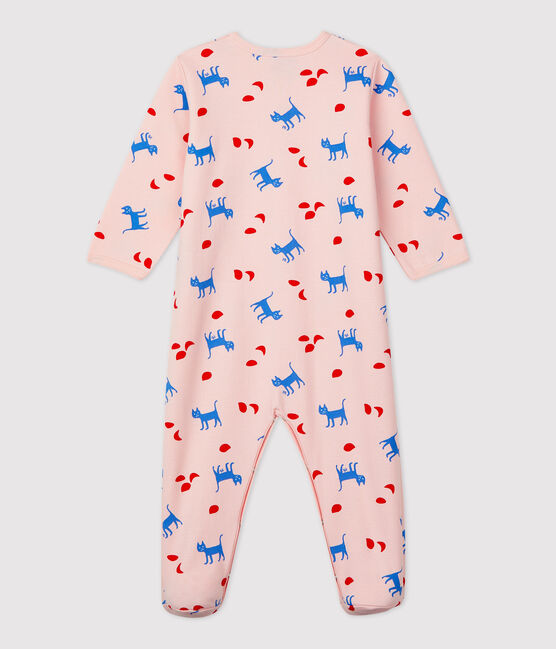 Pijama de felpa con estampado de fantasía para bebé rosa MINOIS/blanco MULTICO