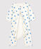 Bodyjama sin pies de algodón orgánico para bebé blanco MARSHMALLOW/azul BRASIER