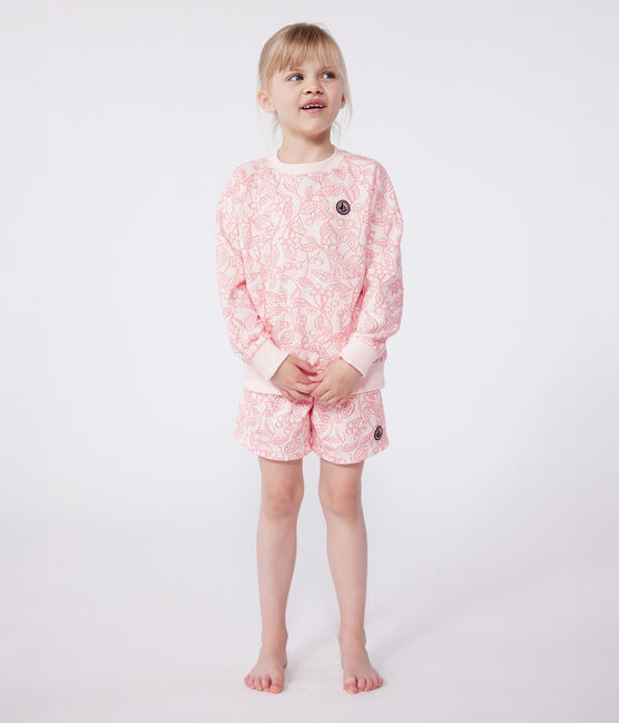 Sudadera infantil de algodón con estampado rosa FLEUR/ SPI
