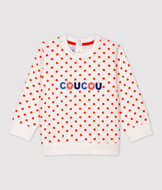 Sudadera de muletón de bebé. blanco MARSHMALLOW/ CAROTTE