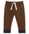 Pantalón de tela túbica de pata de gallo para bebé niño negro CITY/marron COCOA