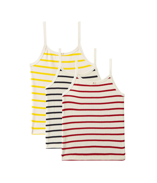Lote de 3 camisetas de tirantes nina blanco
