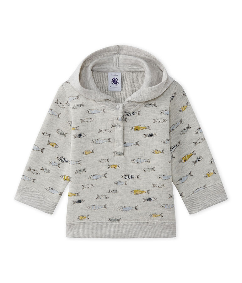 Sudadera con capucha de beb&eacute; ni&ntilde;o gris/multicolor