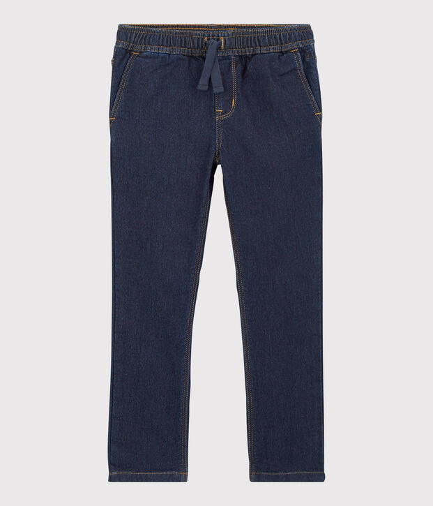 Pantal&oacute;n de corte normal de tejido vaquero oscuro de ni&ntilde;o azul