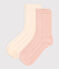 Juego de 2 pares de calcetines con puntada fantasía de niña variante 2