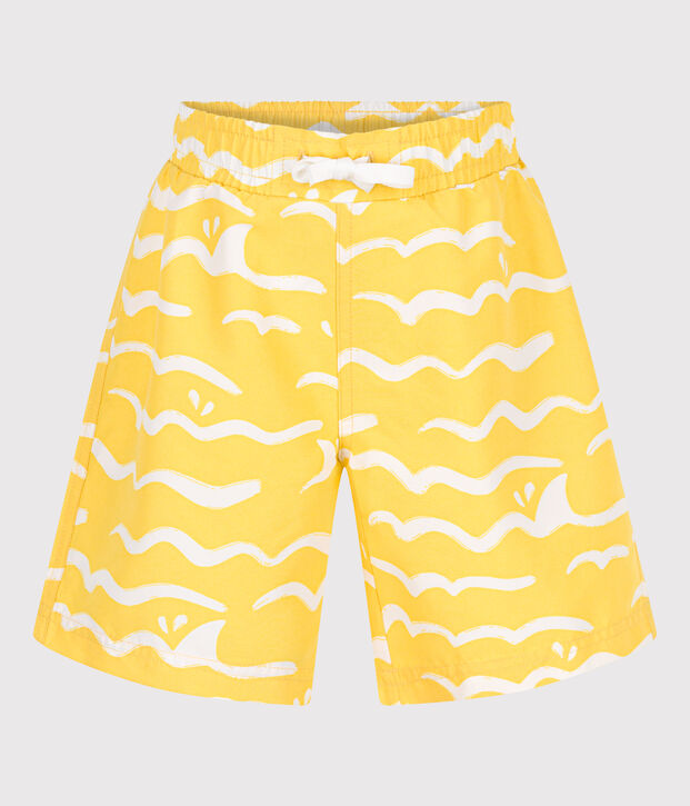 Ba&ntilde;ador infantil estampado amarillo/blanco