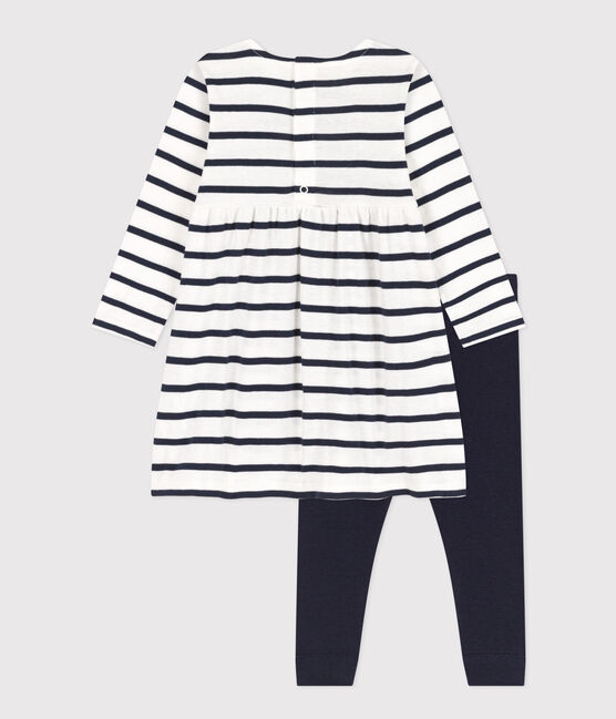 Conjunto de vestido marinero de algodón para bebé variante 1