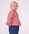Blusa de algod&oacute;n de manga larga a rayas para beb&eacute; rosa/rosa