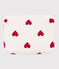 Estuche de algodón orgánico con corazones rojos para Bebé blanco MARSHMALLOW/rojo TERKUIT