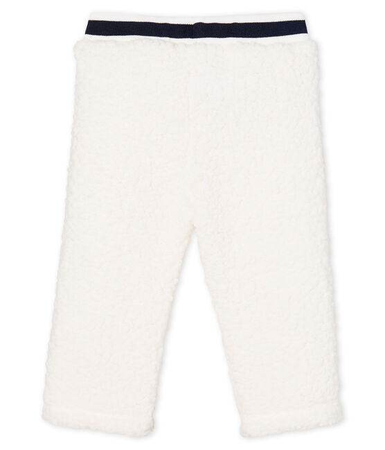 Pantalón de sherpa para bebé unisex blanco MARSHMALLOW