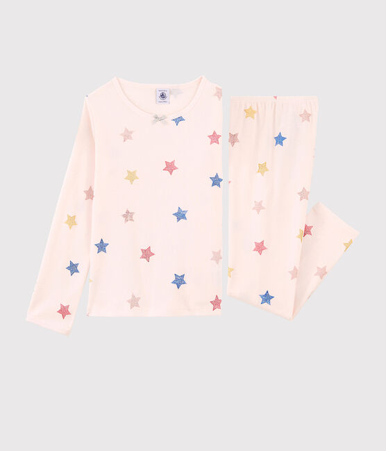 Pijama de disfraz de bailarina rosa para niña de punto rosa FLEUR/blanco MULTICO