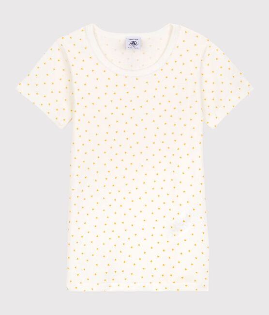 Juego de 2 camisetas de manga corta con estampado de corazón de niña de algodón variante 1