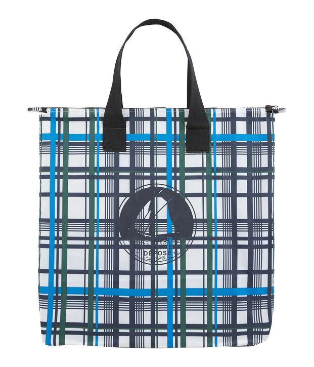Bolso de cuadros para mujer blanco/multicolor