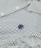 Vestido sin mangas de tejido milrayas orgánico para niña azul BRUT/blanco MARSHMALLOW
