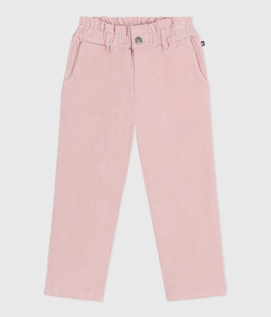 Pantalón infantil liso de pana rosa JOLI