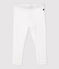 «Leggings» de algodón de bebé blanco MARSHMALLOW
