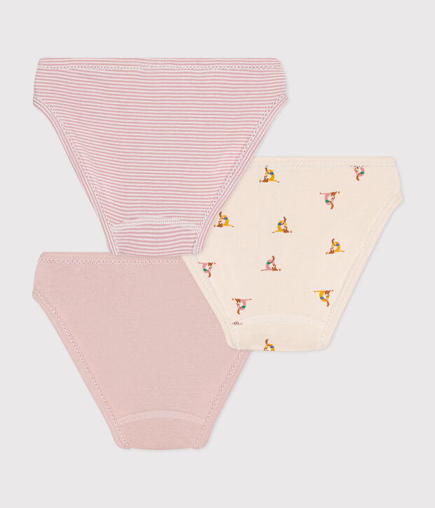 Juego de 3 braguitas de algod&oacute;n infantiles multicolor