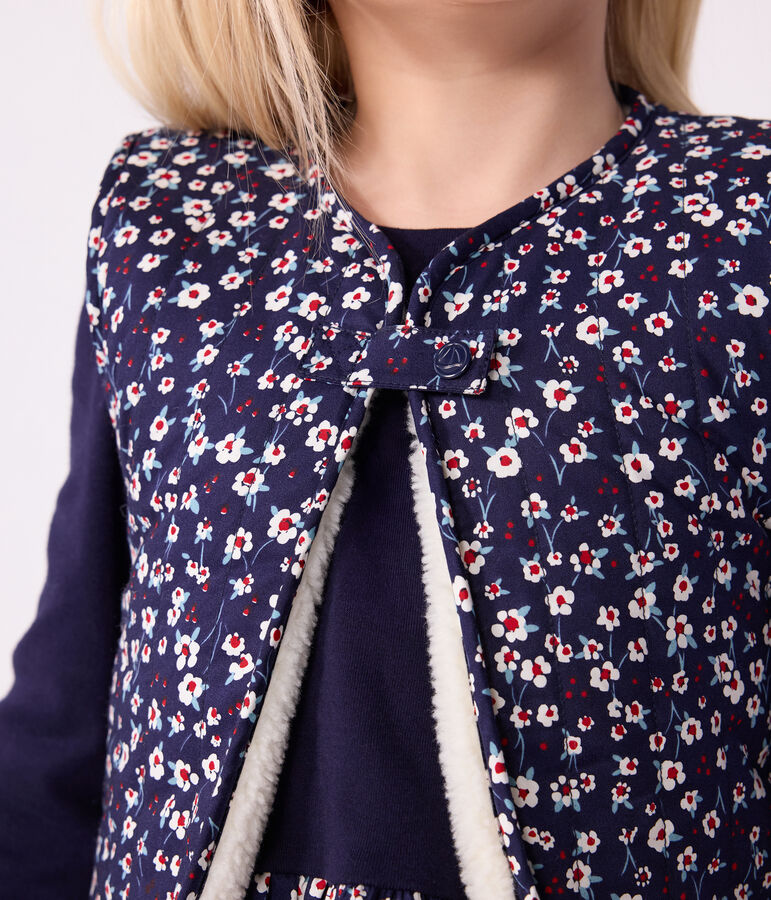 Chaleco infantil estampado de popelina de algod&oacute;n y borreguito azul SOIR/ MULTICO